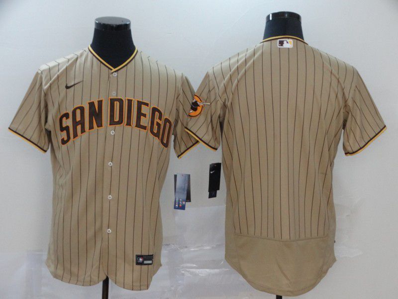 Men San Diego Padres Blank stripes brown Nike Elite MLB Jerseys